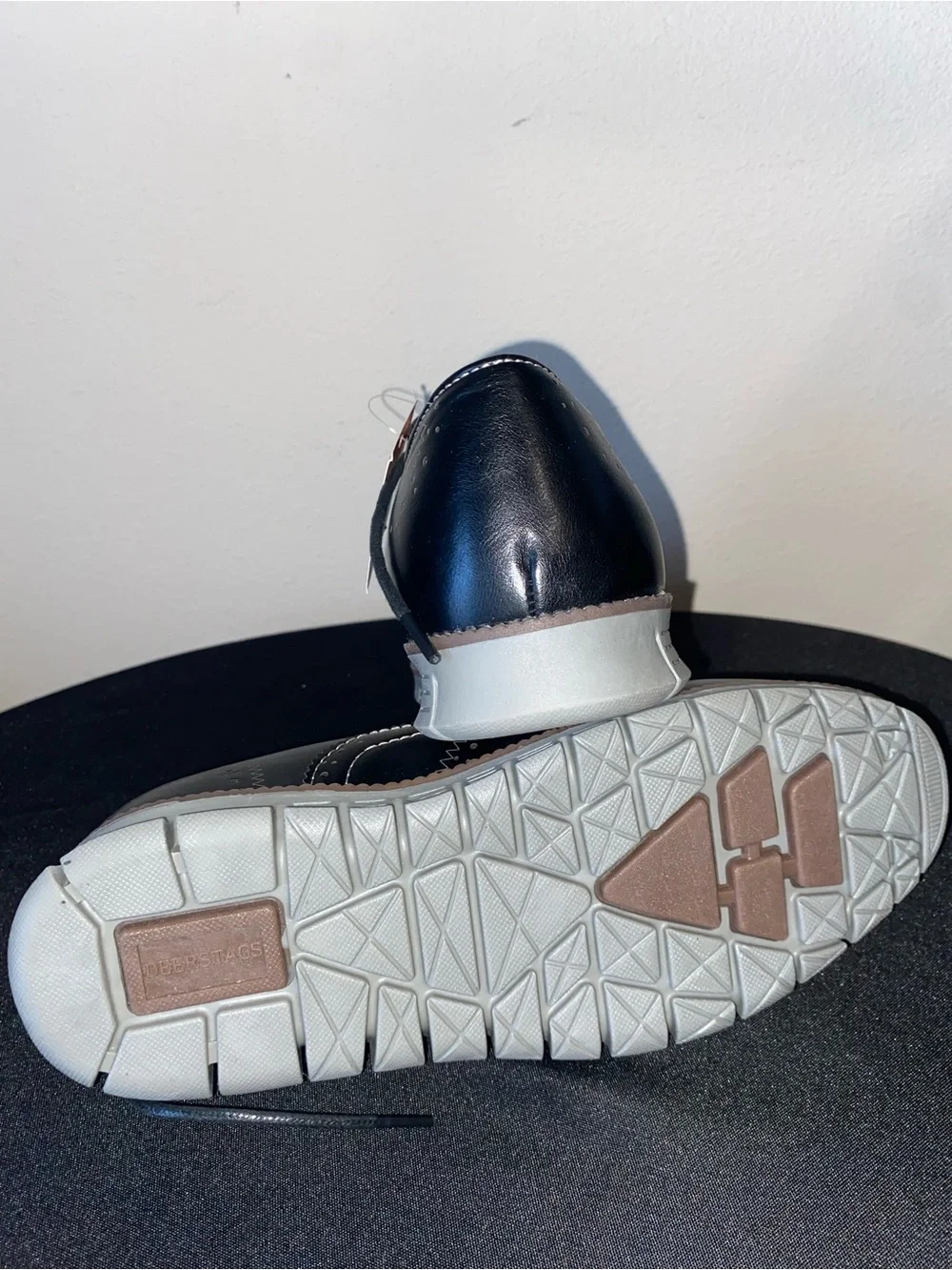 Boys Black Wingtip Lace-Up Dress Shoes